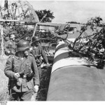 German soldiers inspect a downed air transport aircraft Artillery British Airspeed AS 51 "Horsa." Normandy, France. (June 1944). Source: German Federal Archive, Bild 146-2004-0176.