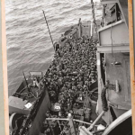An LCT (Mark 6) packed full of men about to make the run into Utah Beach on the afternoon of June 6, 1944. Some of these men are from the 1st Engineer Special Brigade. Source: U.S. National Archives, # 26-G-2380.