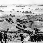 The build-up of Omaha Beach, France. (June 6, 1944). Source: Center of Military History.
