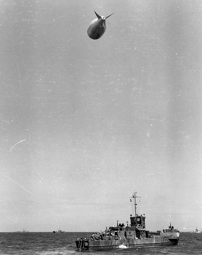 USS LCI(L)-217 en route to Normandy. (June 6, 1944). Source: U.S. National Archives, # 80-G-252368.