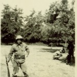 Soldier in France. (June 1944). Source: Veterans History Project, Bernard Horowitz.