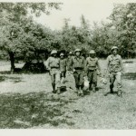 Soldiers on their way to the mess hall. (June 1944). Source: Veterans History Project, Bernard Horowitz.