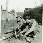 Two soldiers with a belt-fed machine gun. (September 1944). Source: Veterans History Project, Bernard Horowitz.