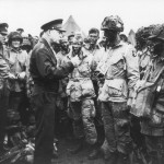 General Dwight D. Eisenhower gives the order of the day: "Full victory-nothing else" to paratroopers in England. (June 5, 1944). Source: U.S. National Archives, # 111-SC-194399