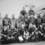 Photo of 78th Fighter Squadron pilots who participated in the Very Long Range (VLR) Escort Mission. This was the first time AAF fighters flew over Japan. (April 7, 1945). Source: Mark, www.7thfighter.com.