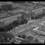 Aerial view of 14th Street during the March on Washington. (Aug. 28, 1963). Photographed by Marion S. Trikosko. Source: Library of Congress #LC-DIG-ppmsca-37226.