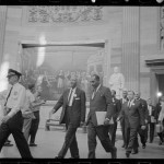 A. Philip Randolph and other civil rights leaders on their way to Congress. (Aug. 28, 1963). Photographed by Marion S. Trikosko. Source: Library of Congress #LC-DIG-ppmsca-37241.
