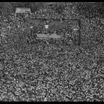 Aerial view of crowd and stage at the March on Washington. (Aug. 28, 1963). Photographed by Marion S. Trikosko. Source: Library of Congress #LC-DIG-ppmsca-37248.
