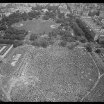 Aerial view, looking north from the Washington Monument, of the March. (Aug. 28, 1963). Photographed by Marion S. Trikosko. Source: Library of Congress #LC-DIG-ppmsca-37225.